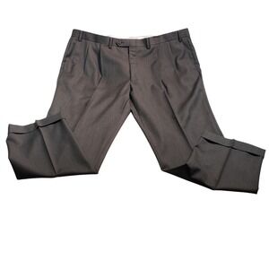 Lauren Ralph Lauren Dress Pants Mens 43x30 Gray Pleated Cuffed Trousers